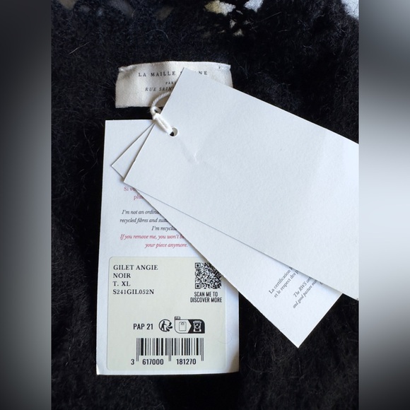 Sezane Angie Cardigan XL Black Brand New - Picture 11 of 15